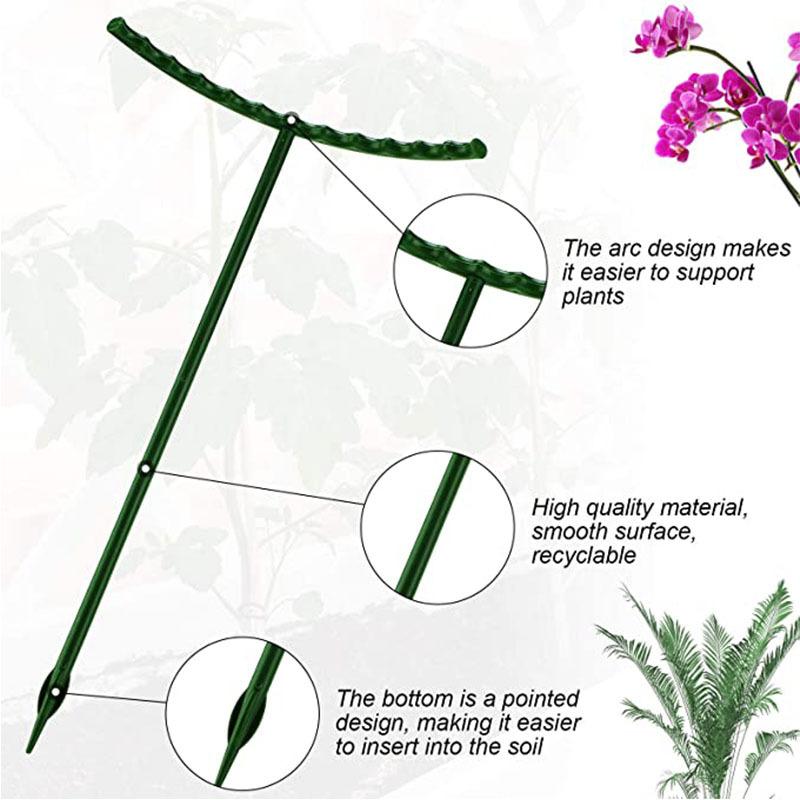 2/4/6PCS Plastic Plant Support Pile Frame Greenhouse Arrangement Semicircle Fixed Rod Indoor Flower Plant Vine Climbing Bracket