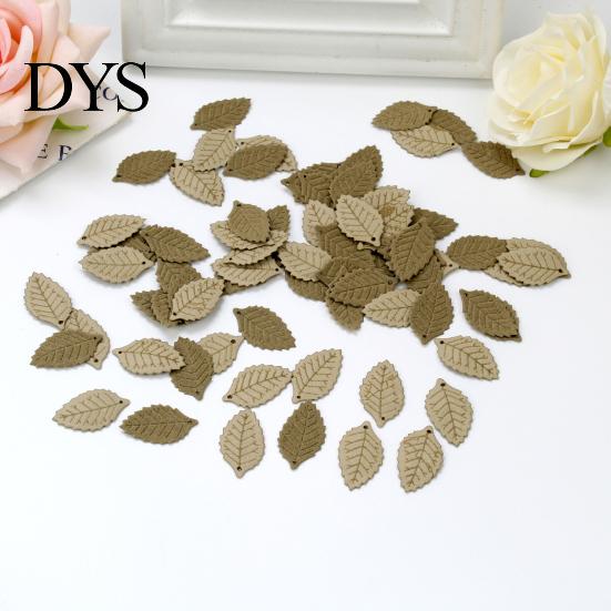 Fresh-keeping 100Pcs Artificial Leaves Realistic Colorful Versatile Simulation Embossing Mini Fabric Photography Props Tree