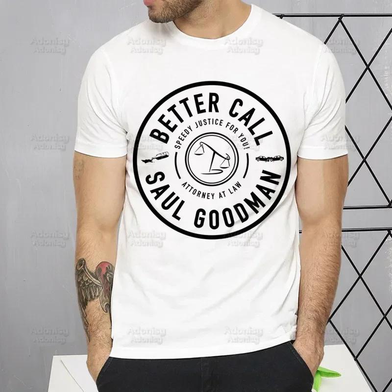 Better Call Saul Funny T Shirt Men New Casual Short Sleeve TV Series Breaking Tshirt Homme Manga Unisex T-shirt Tees