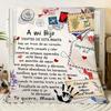 Heartfelt Son Blanket with Love Notes and Warm Messages - Soft Cozy Throw with Vintage Design Featuring 'A mi Hijo' and Adorable