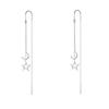 925 Sterling Silver Vintage Earrings For Women Trendy Simple Star Moon Earring Jewelry Prevent Allergy Party Accessories Gift