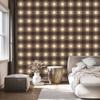 Brown and Rust Checkered Wallpaper for Living Room and Bedroom 50x1000
