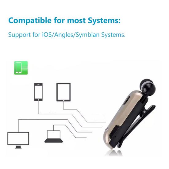 Fineblue F920 Vibration Alert Collar Clip Unilateral Business Bluetooth-compatible Earphone