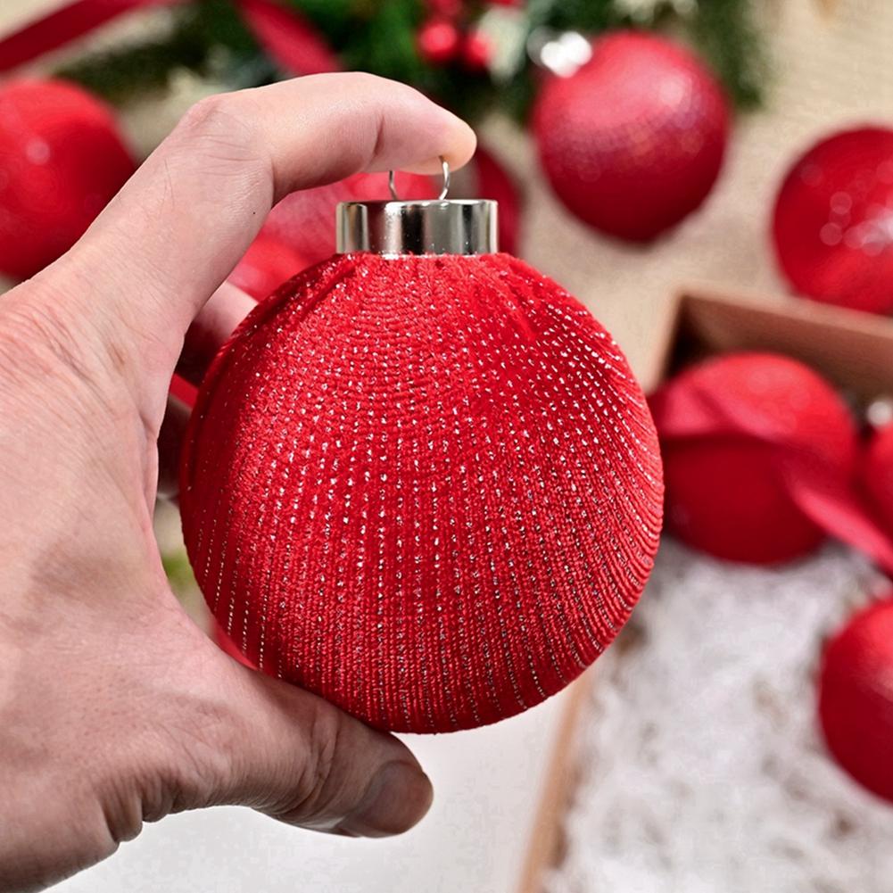 12pcs Velvet Christmas Balls Christamas Tree Pendant