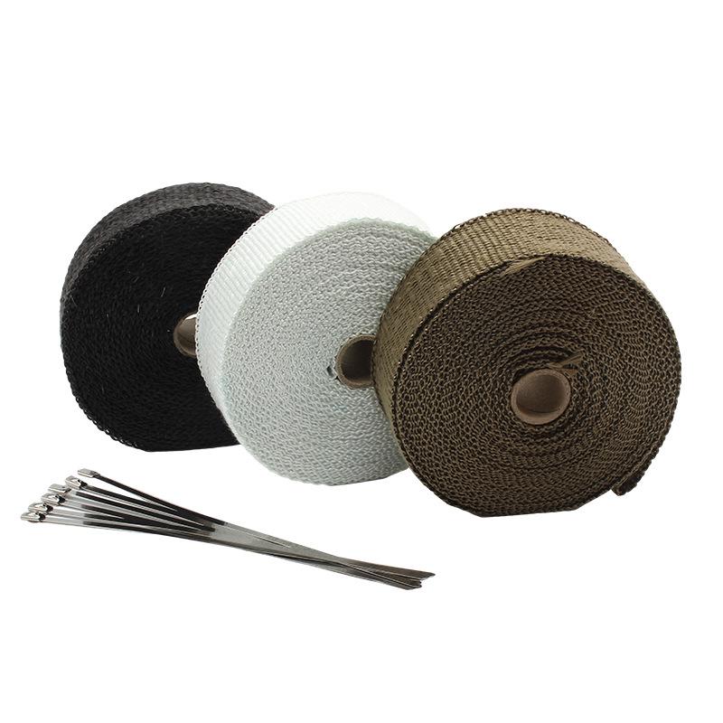 Universal Fireproof Heat Insulation Motorcycle Exhaust Wrap - Anti-Scald, Anti-Burn Banana Fiber Cloth