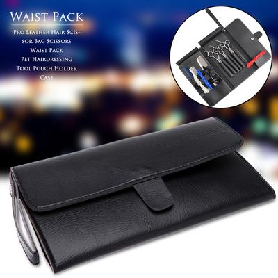 Pro Leder Haar Scheren Tasche Schere Hüfttasche Haustier Friseur Werkzeug Tasche Halter Fall