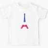 Paris Eiffel Tower At Night Colors of France National Flag Souvenir Kids T-Shirt