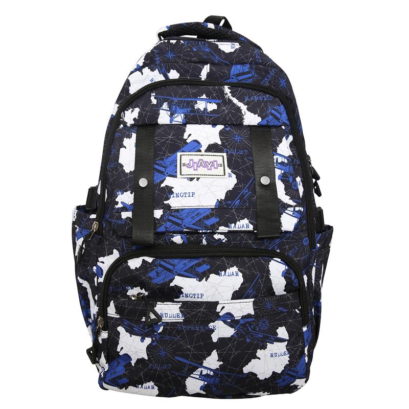 Большая вместимость школьный рюкзак для школьников с принтом для мужчин легкий рюкзак — фото 23