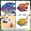 4 Stück Holzfisch Strand Wanddeko Tropenfisch Wandkunst Nautisches Meeresbewohner Küsten Hängende Skulptur für Badezimmer Wohnzimmer Küche