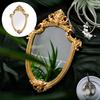 Gold Retro Makeup Mirror Wall Decoration Classical Tea Tray Decoration Decoration Wall Decoration Photo Props Table Bedroom