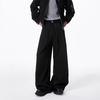 Black Scimitar Trousers Men's Spring and Autumn Wide-leg Casual Pants Drape Professional Suit Trousers