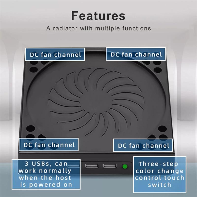Cooling Fan For Xbox Series X With 3 Usb Port Xbox Series X External Cooler Turbo Temperature Control Fan Console Standing Mount