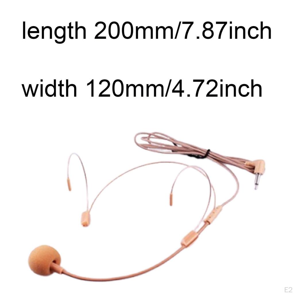 Discreet Double Earhook Headset Flexible for Theater, Lectures, Podcasts Versatile Comfortable Low