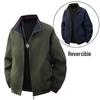 Double-Sided Plus Size Men's Casual Stand Collar Jacket