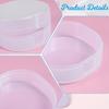 Square Shape Makeup Cotton Dispenser Plastic Storage Box Clear Compact Design Secure Closure For Vanity Countertop Organization