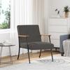 Armchair Dark Grey Shaggy Wool Like Fabric