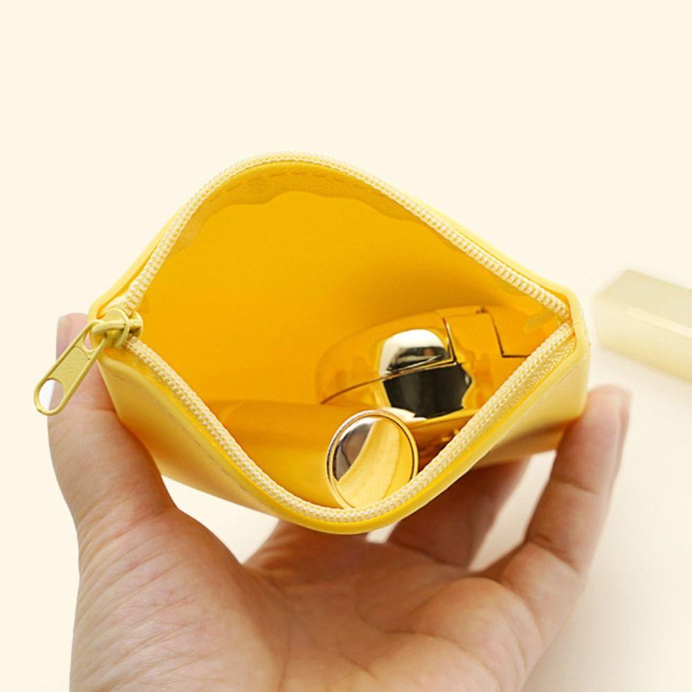 Mini Multifunction Rectangular Wallet Zipper Silicone Travel Pouch Space Saving Waterproof Cosmetic Bag Students