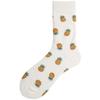 Summer Cotton Socks Trendy Socks Street Personality Illustrations Poached Eggs Harbor Jacquard Medium Tube Socks Socks Couple