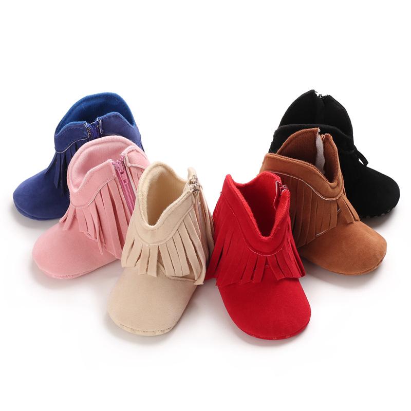 Stylish Tassel Baby Boots for Girls (0-1 Year)