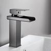 Bathroom Basin Faucet Waterfall Bathroom Mixer Tap Stainless Steel Sink Faucet Single Handle Deck Mounted Toilet Countertop Tap