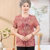 YUZHAOLIN Women's Summer Casual Short-Sleeve Stand Collar Shirt