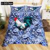 Rooster Comforter Cover King Full Size for Boys Girls Rustic Rooster Bedding Set Duvet Cover Vintage Bedding Collection 3Pcs