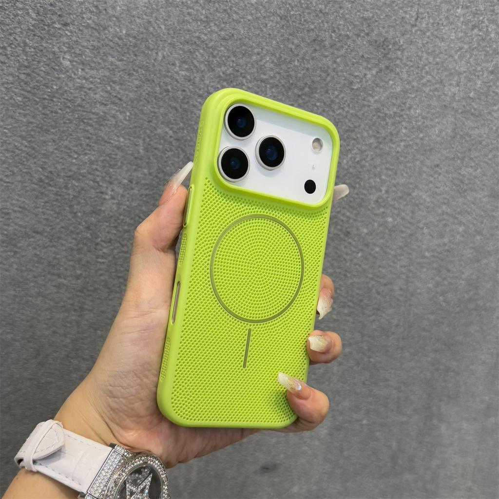 Heat Dissipation Ventilation Phone Case For iPhone 17 Pro Max Air 14 15 Plus 11 12 13 16 Pro For Magsafe Wireless Charger Cover
