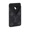 Louis Vuitton Magnetic Card Holder Black Monogram Eclipse Canvas Unisex Miscellaneous M12602