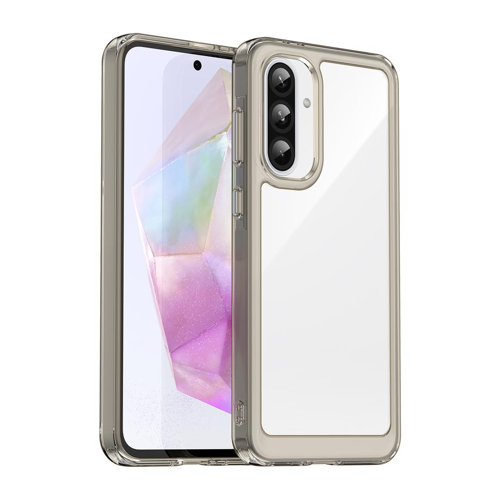 For Samsung Galaxy A36 5G Phone Case WANLONFENG XC Series TPU Acrylic Cover with Tempered Glass (Big Lens Hole)