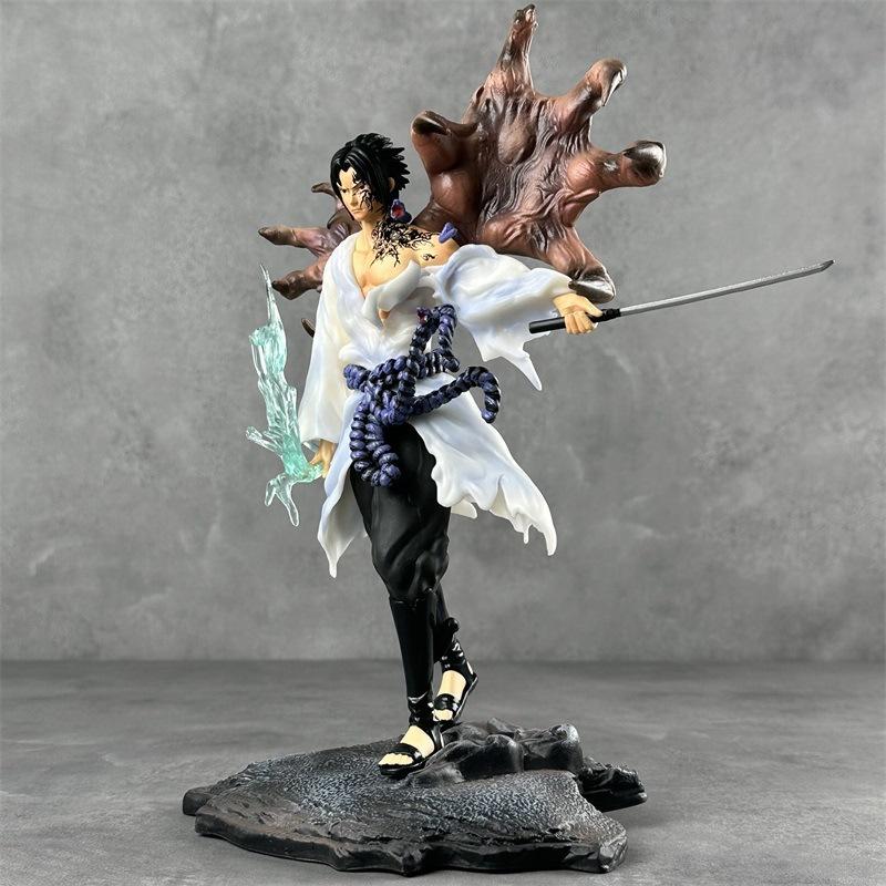 Iron Curtain Sasuke Naruto figure spell mark Sasuke model ornament two-dimensional anime peripheral statue gift