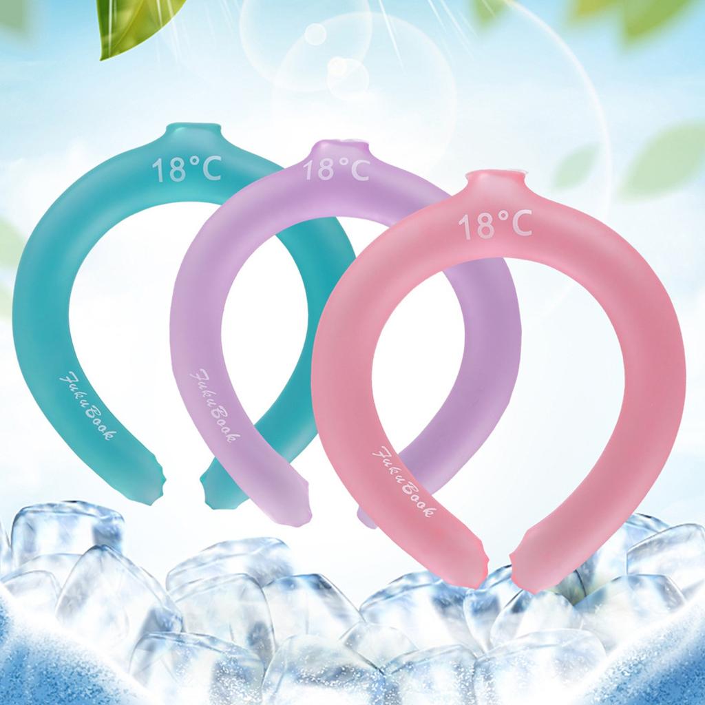 I-cy  Neck Tube Cool Neck Band Reusable Summer Outdoor Sports Running Cold Collar Ice Cushion Chill Massage 150ML