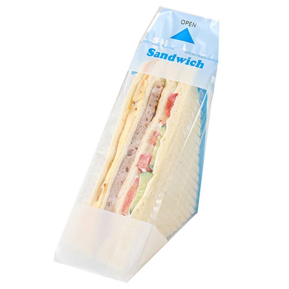 Thick Sandwich Packaging Paper Triangular Baking Bag High Quality Bread Sandwich Bags  Food