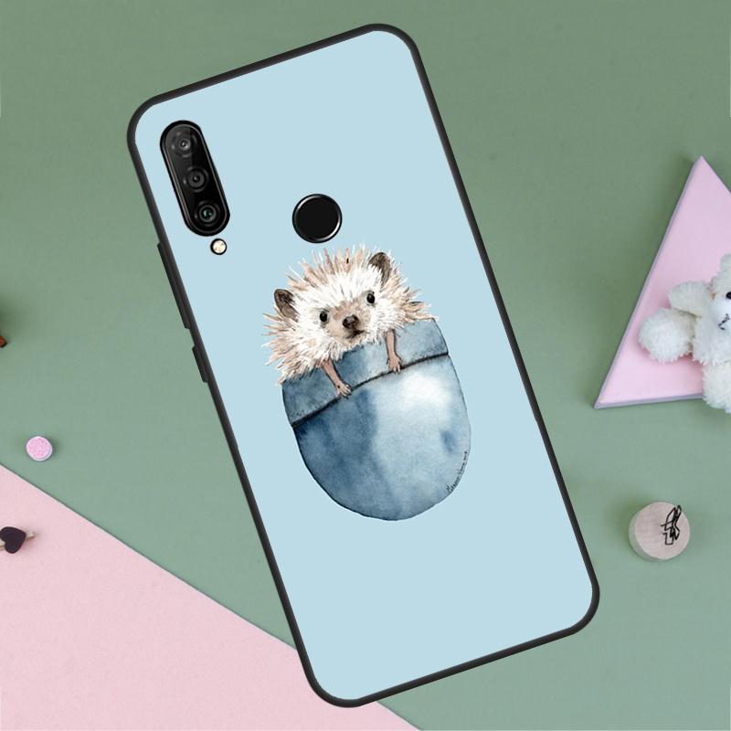 Animal Hedgehog For Huawei P40 P20 P30 Lite P60 Pro Nova 10 9 SE 5T 12i 12s 11i Y91 Y90 Y60 Y70 Y72 Y61 Case