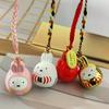 Kawaii Miffy New Small Bell Pendant Cartoon Rabbit Japanese Style Braided Rope Mobile Mobile Phone Chain Girl Birthday Gift