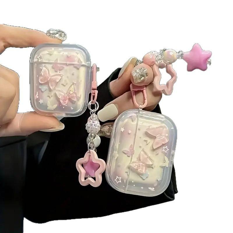 Stereoscopic gradual change butterfly for airpodspro1 apple bluetooth wireless 1/1/1 generation earphone cover cute girl