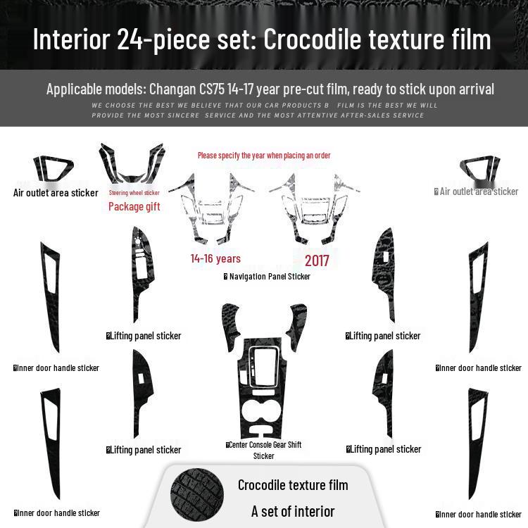 Changan CS75 Interior Carbon Fiber Console Sticker (14-21) - Free Replacement Included