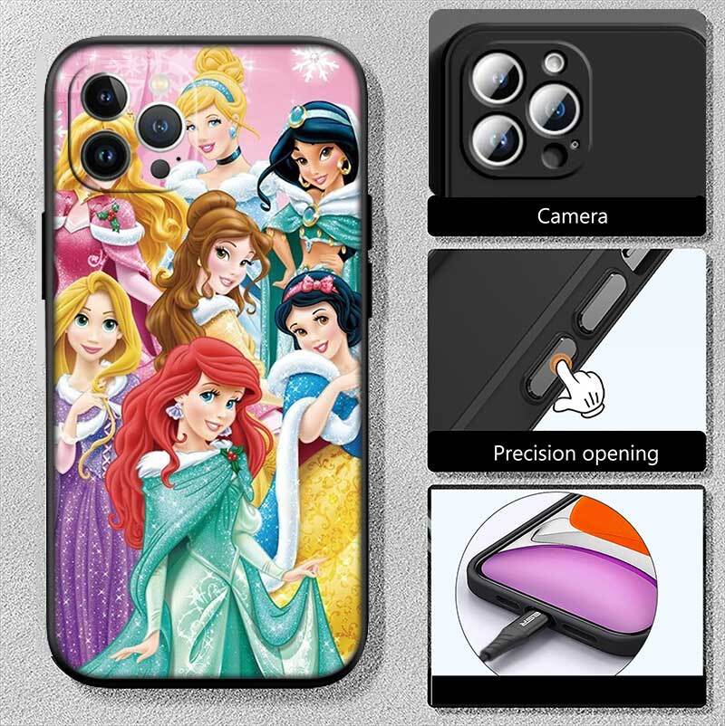 Disney Princess Phone Case for Redmi Note 12 12S 12C 13 13C 13R 14 14S 14R 14C 11A 13X A3 A3X A4 A5 Pro Max Plus