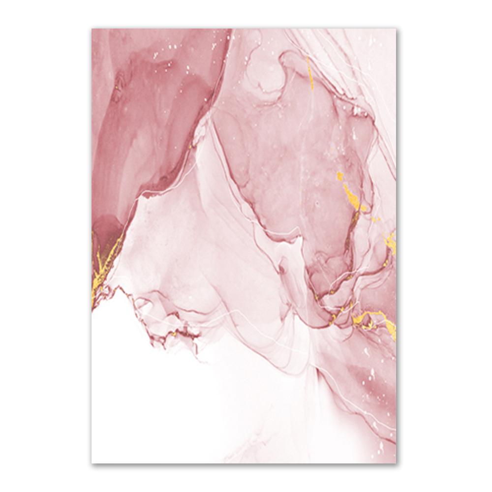 Abstract Gold Foil Modern Lines Pink Canvas Art Paintings For Living Room Bedroom Posters And Prints Wall Poster Home Decor