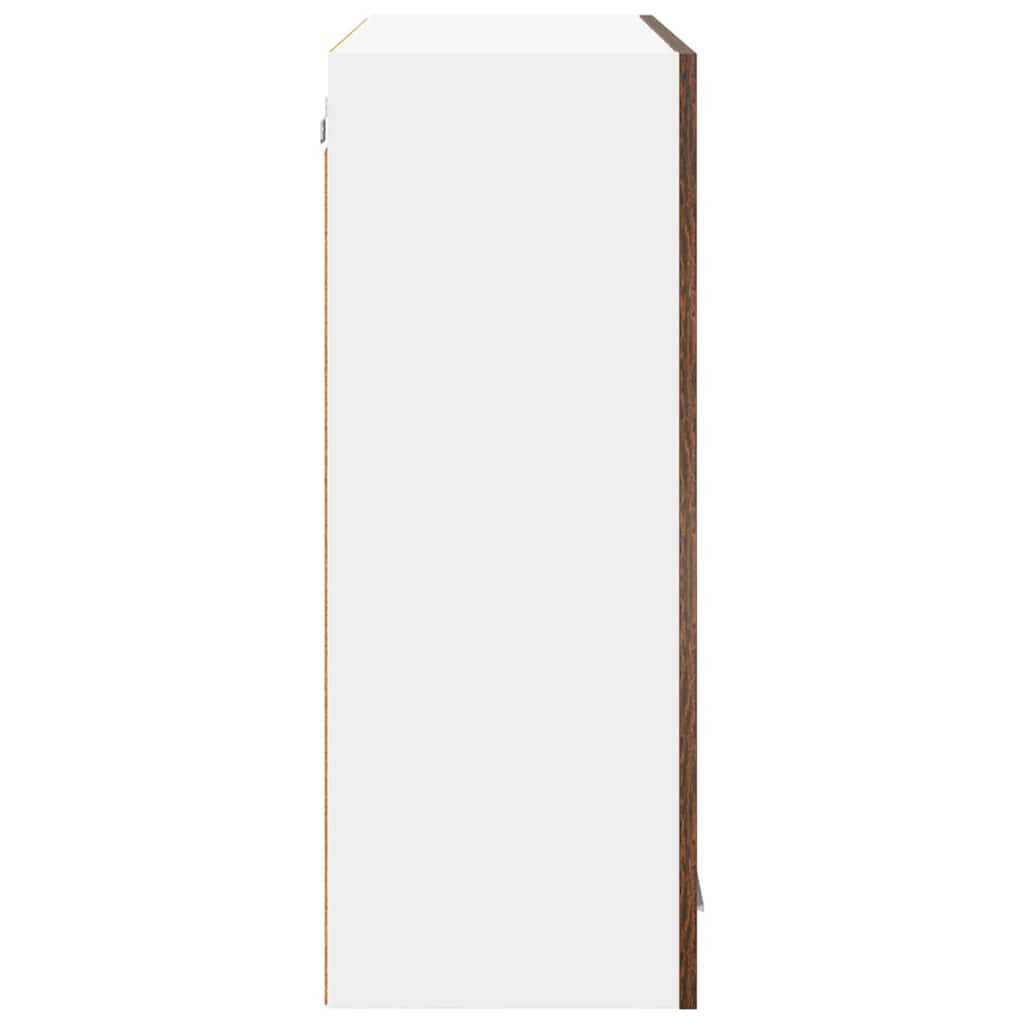 Hanging Cabinet Smoked Oak 80 x 31 x 80 cm Wood Based Material