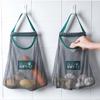 Set of 2 FUKUSHOP Mesh Bags, Net Bags for Vegetable Storage, Fruit Storage, Wall-Mounted Shopping Bags, Eco Bags, Perfect for the Kitchen and Bathroom