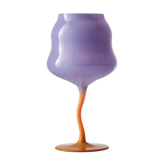 Yangyizhi Glass Goblet, Wave Cup, Creative Decorative Cocktail Glassware, Novelty Bar Goblet Tool for Wine Cocktails Juices