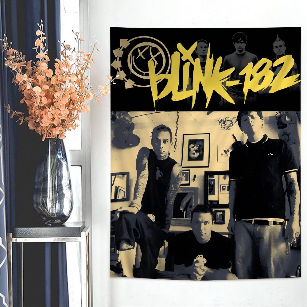 

BBlink 182 Rock Band Colorful Tapestry Wall Hanging Bohemian Wall Tapestries Mandala Wall Art Decor 74x94cm(29x37in)