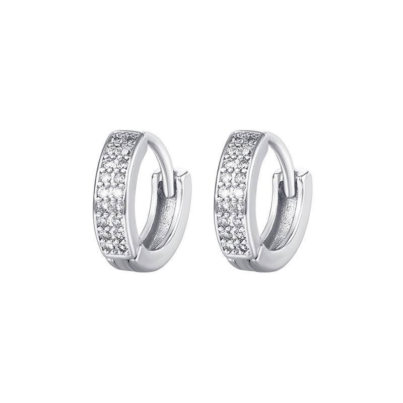 2 Paires Boucles d'Oreilles Créoles Petites en Acier Inoxydable Zirconium CZ Pour Femmes Hommes 6mm 8mm 10mm Huggie Fine Cartilage Boucle d'Oreille Piercing Bijoux