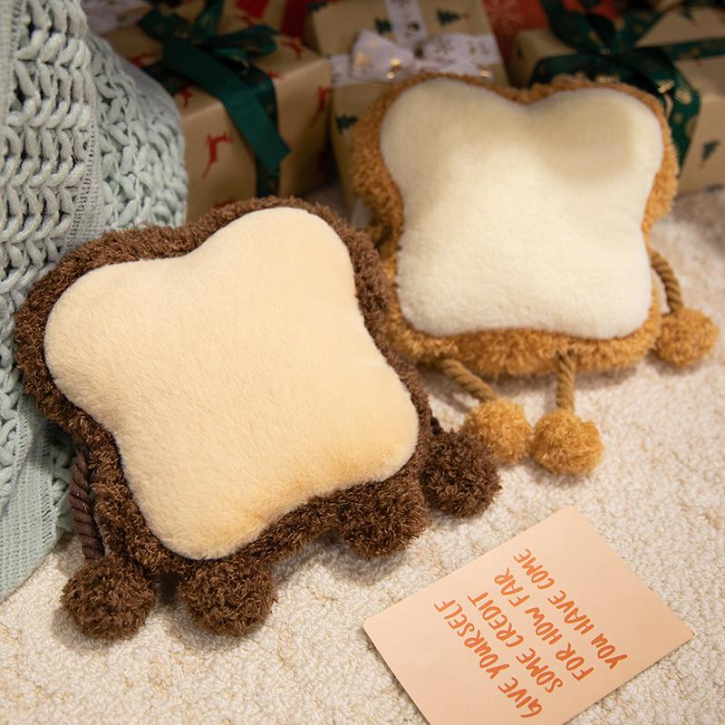 Cute Cartoon Toast Plush Toy Bread Crossbody Bag Toast Bread Pillow Toast Plush Doll Bag Festive Birthday Gifts