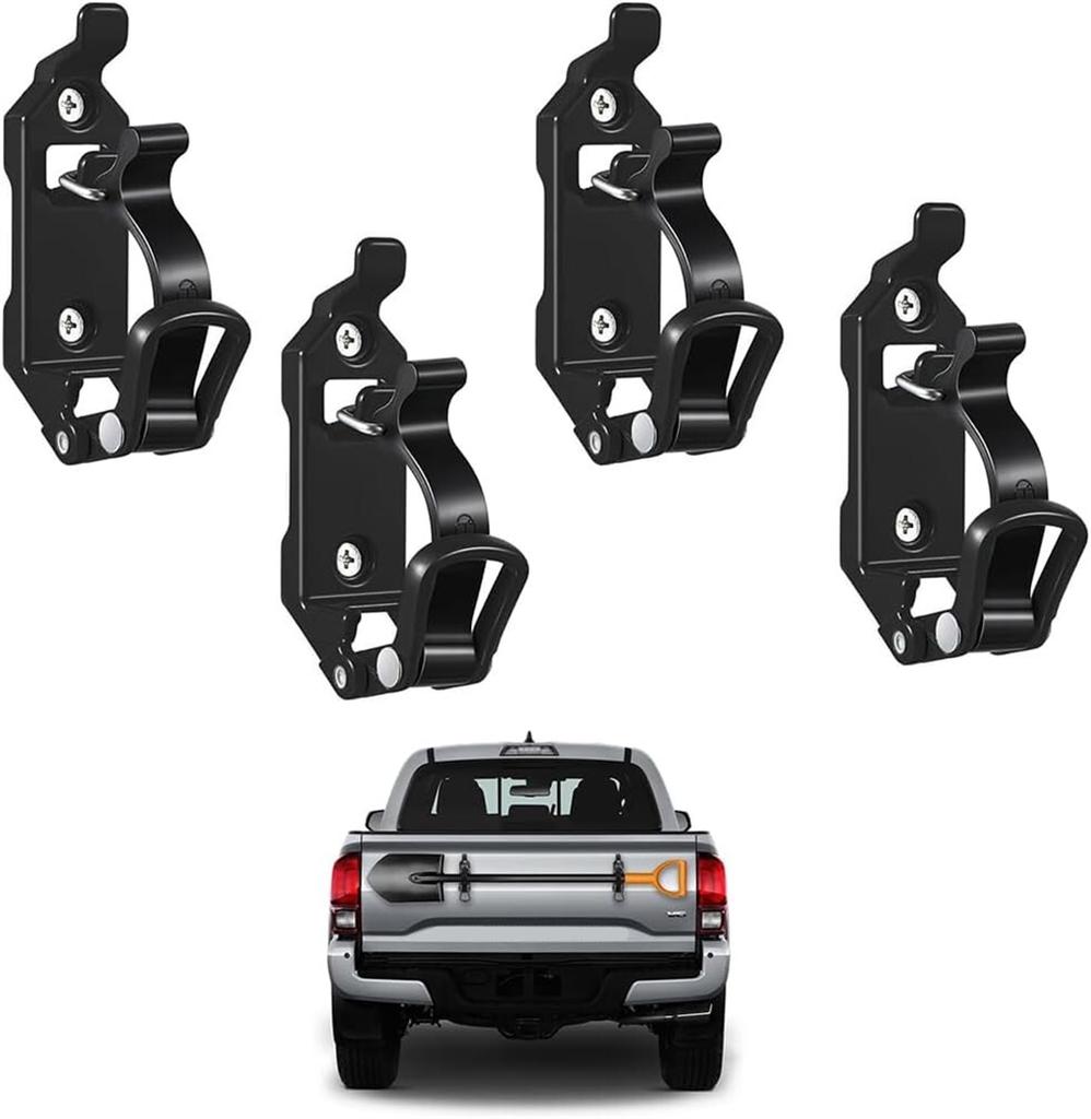 4× Shovel Mount Roof Rack Metal Rubber Clamps Shovel Holder Clamp for Roof Rack