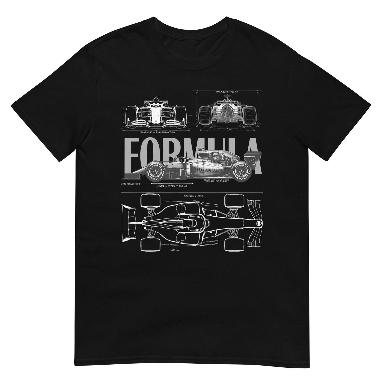 

Racing 2026 Car Silhouette Blueprint Racing Car 2026 Size T-Shirt S