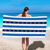 1pc ultra-fine fiber striped beach towel, suitable for camping, beach, surfing, swimming essential multifunctional beach towel