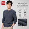 Hodo Men's Premium 100% Wool Crewneck Sweater