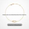 V Gold Rose Gold Full Diamond Horseshoe Bracelet and 8-Shaped Necklace Set