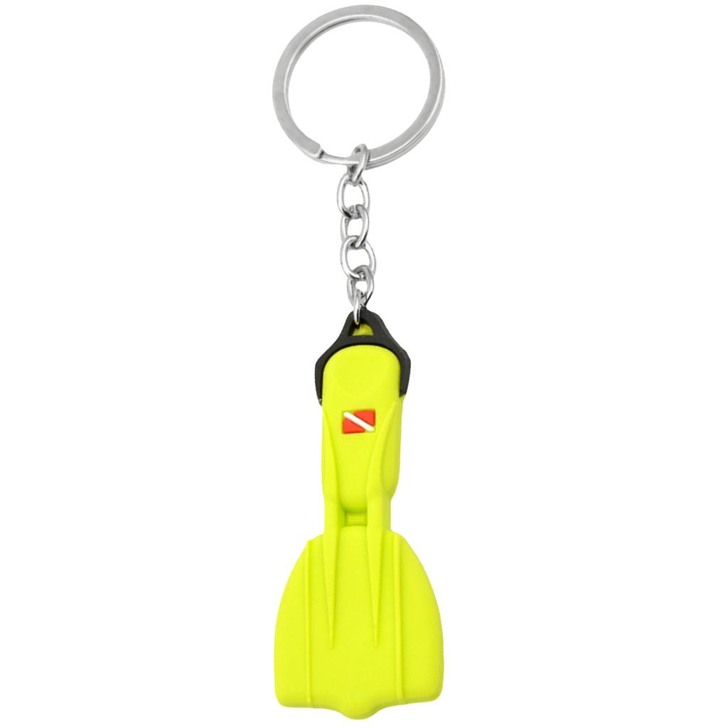 Stylish Silicone Scuba Diver Keychain Elegant Dive Fin Keychain Accessory Flipper Keyrings Bag Decoration for Divers
